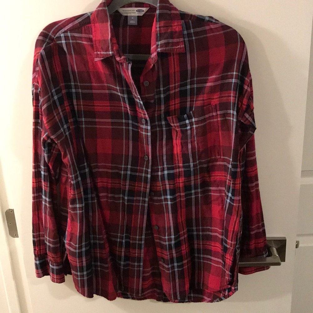 Dark Pink/ Maroon Flannel